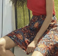 Load image into Gallery viewer, By Anthropologie Navy/Orange Mini Skirt
