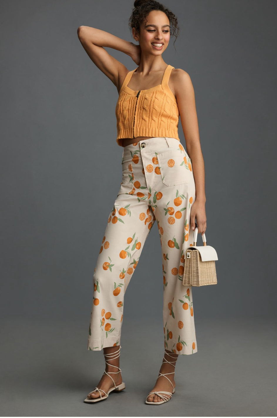 Maeve x Dylan Mierzwinski Colette Cropped Wide-Leg Trousers