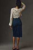 Load image into Gallery viewer, By Anthropologie Denim Midi Skirt
