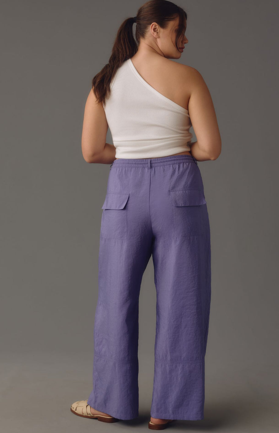 Maeve Seamed Wide-Leg Track Pants