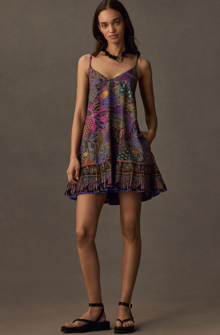 Love The Label Padma Printed Swing Mini Dress