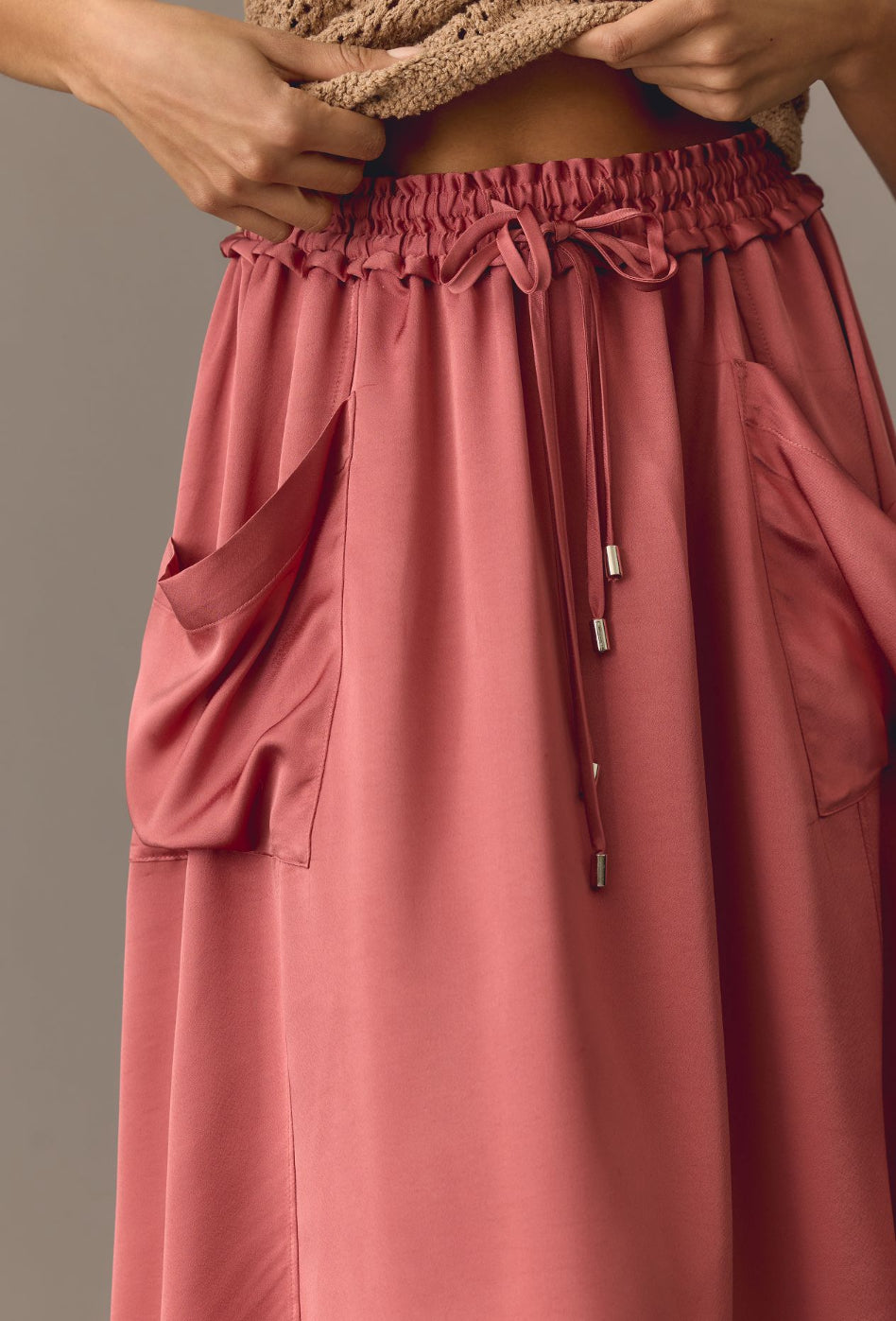 By Anthropologie Silky Parachute Skirt