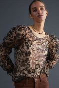 Load image into Gallery viewer, Eva Franco Sheer Leopard Top
