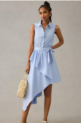 Load image into Gallery viewer, Maeve Asymmetrical Sleeveless Shirt Dress
