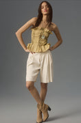 Load image into Gallery viewer, By Anthropologie Strapless Hand-Smocked Corset Top
