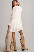 Load image into Gallery viewer, By Anthropologie Long-Sleeve V-Neck Ruffled Tunic Dress
