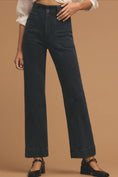 Load image into Gallery viewer, The Skipper Seamed High-Rise Cropped Wide-Leg Jeans by Pilcro
