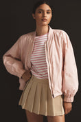 Load image into Gallery viewer, Maeve Balloon-Sleeve Bomber Jacket
