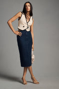 Load image into Gallery viewer, Maeve Slim Scalloped Denim Skirt
