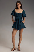 Load image into Gallery viewer, Pilcro Puff-Sleeve Babydoll Romper
