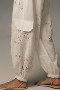 Load image into Gallery viewer, By Anthropologie Embroidered Linen Pull-On Joggers
