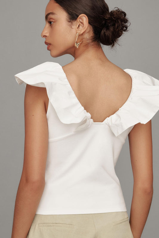 DOLAN Knit Ruffle Top