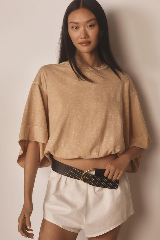 Pilcro Oversized Square-Sleeve Top