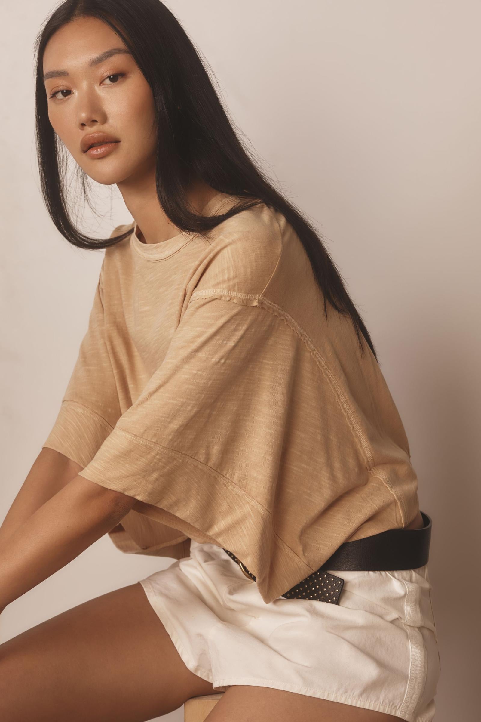 Pilcro Oversized Square-Sleeve Top