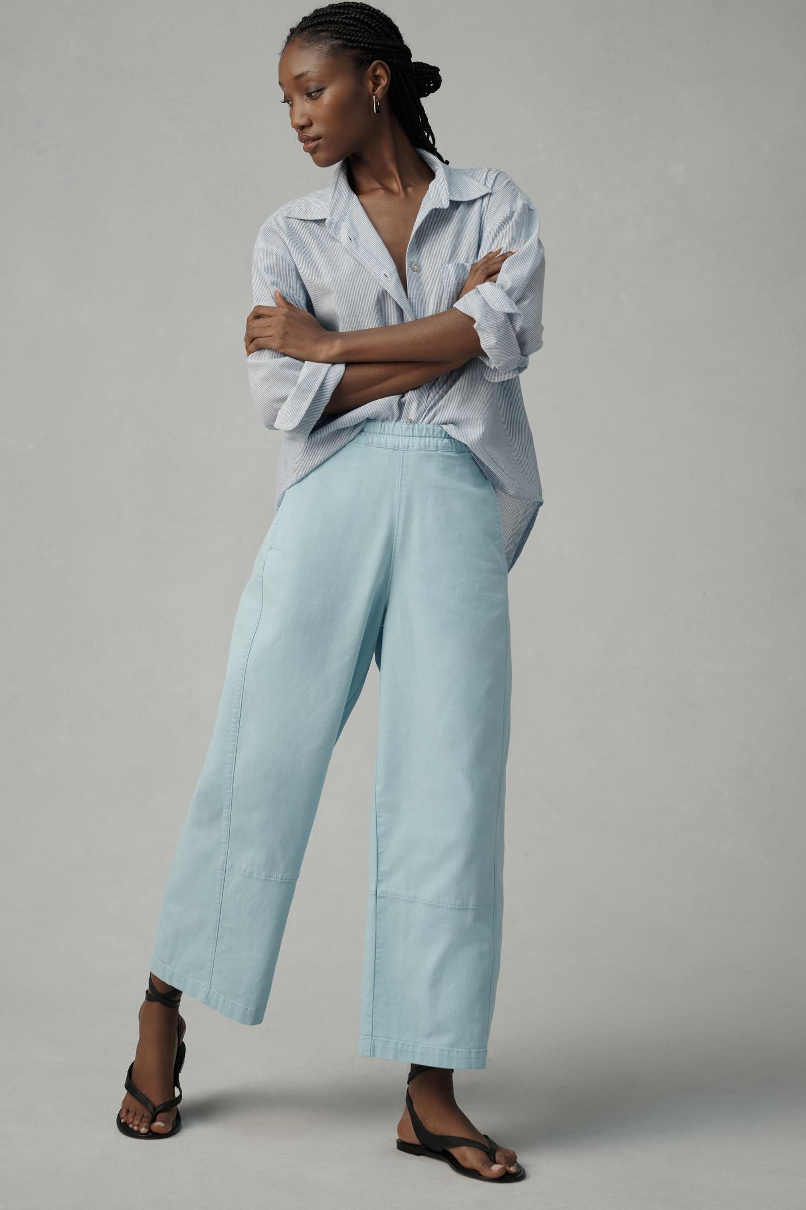 The Izzie Relaxed Pull-On Barrel Pants by Pilcro