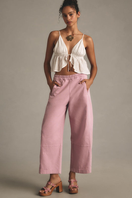 The Izzie Relaxed Pull-On Barrel Pants by Pilcro