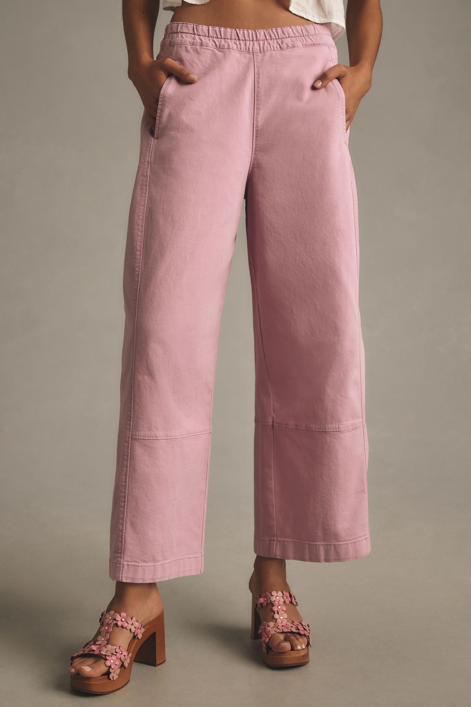 The Izzie Relaxed Pull-On Barrel Pants by Pilcro