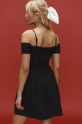 Load image into Gallery viewer, Maeve Off-The-Shoulder Bow Mini Dress
