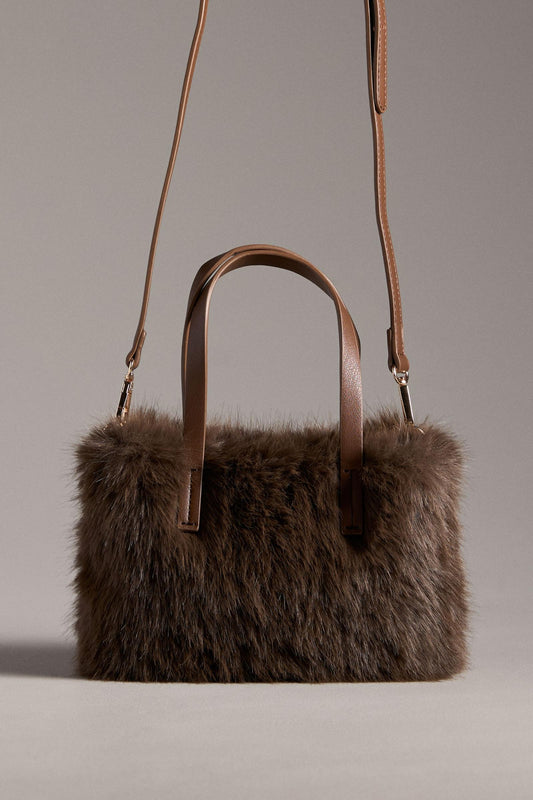 Mini Faux-Fur Tote Bag