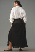 Load image into Gallery viewer, By Anthropologie Faux Leather Pleated Midi Skirt
