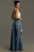 Load image into Gallery viewer, The Adi Mid-Rise Frayed Relaxed Flare Jeans by Pilcro: Patchwork Edition
