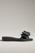 Load image into Gallery viewer, Maeve Bow Micro Wedge Sandals
