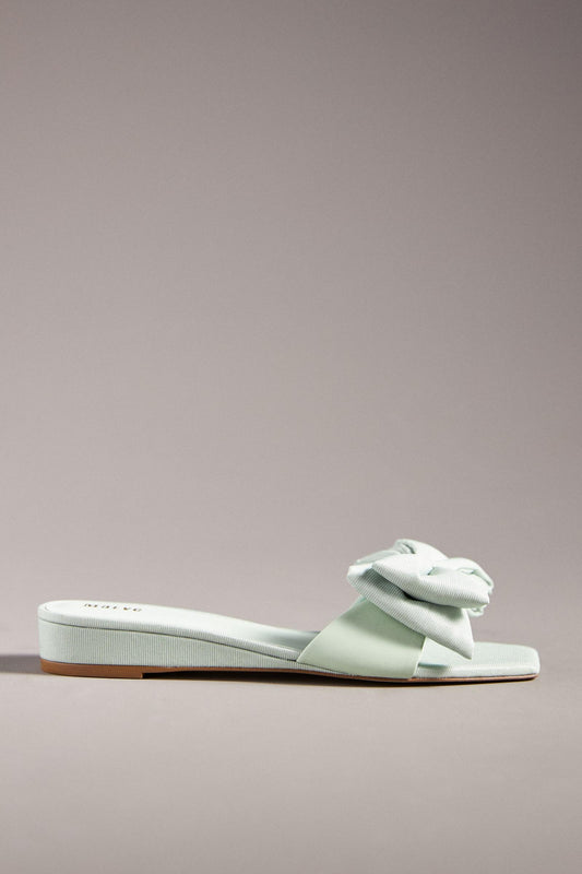 Maeve Bow Micro Wedge Sandals