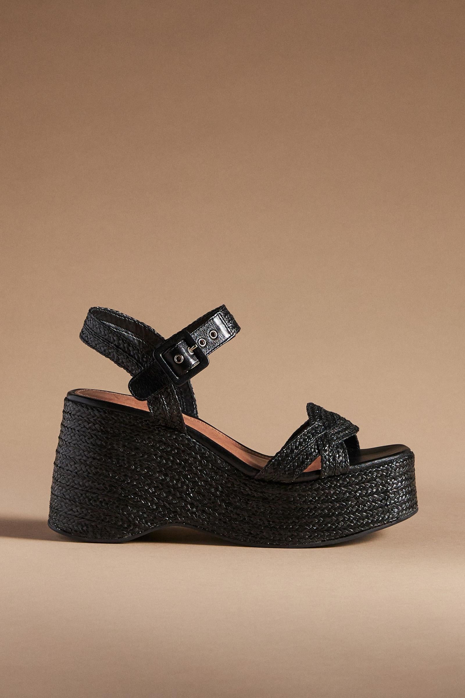 Vicenza Raffia Platform Heels