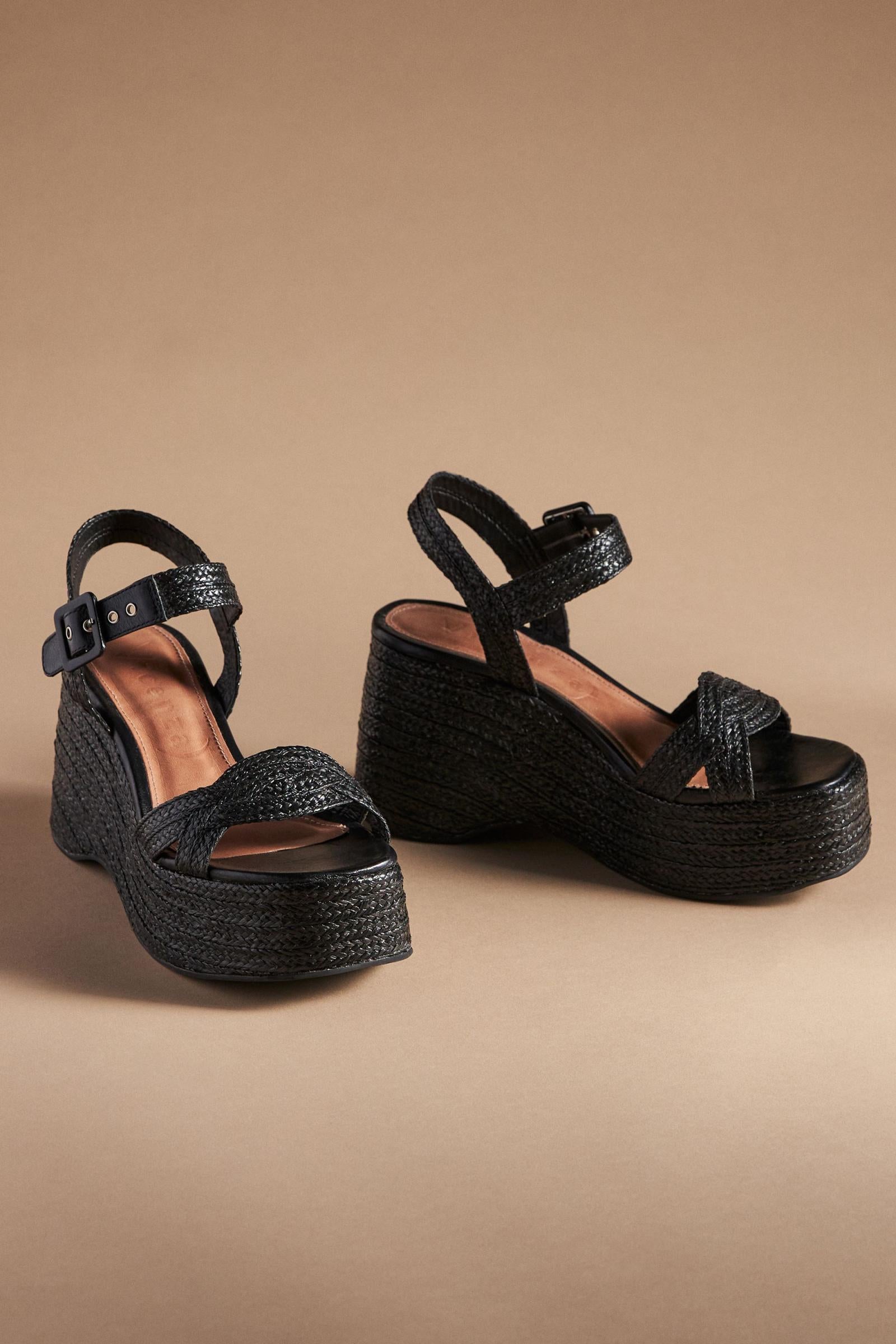 Vicenza Raffia Platform Heels