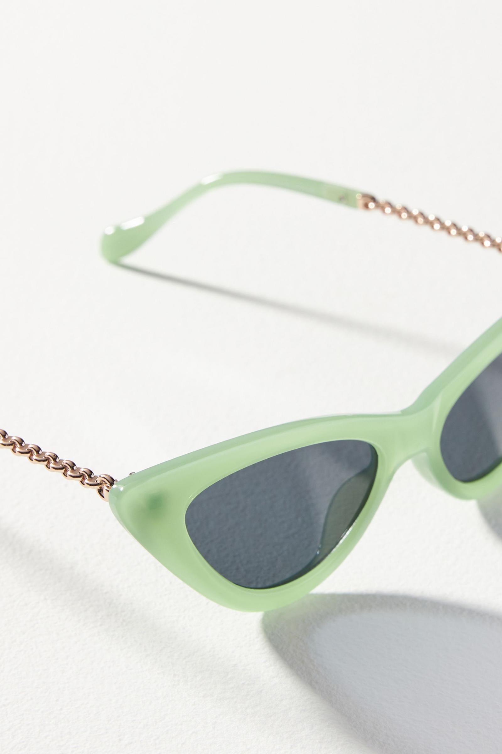 Chain Arm Cat-Eye Sunglasses