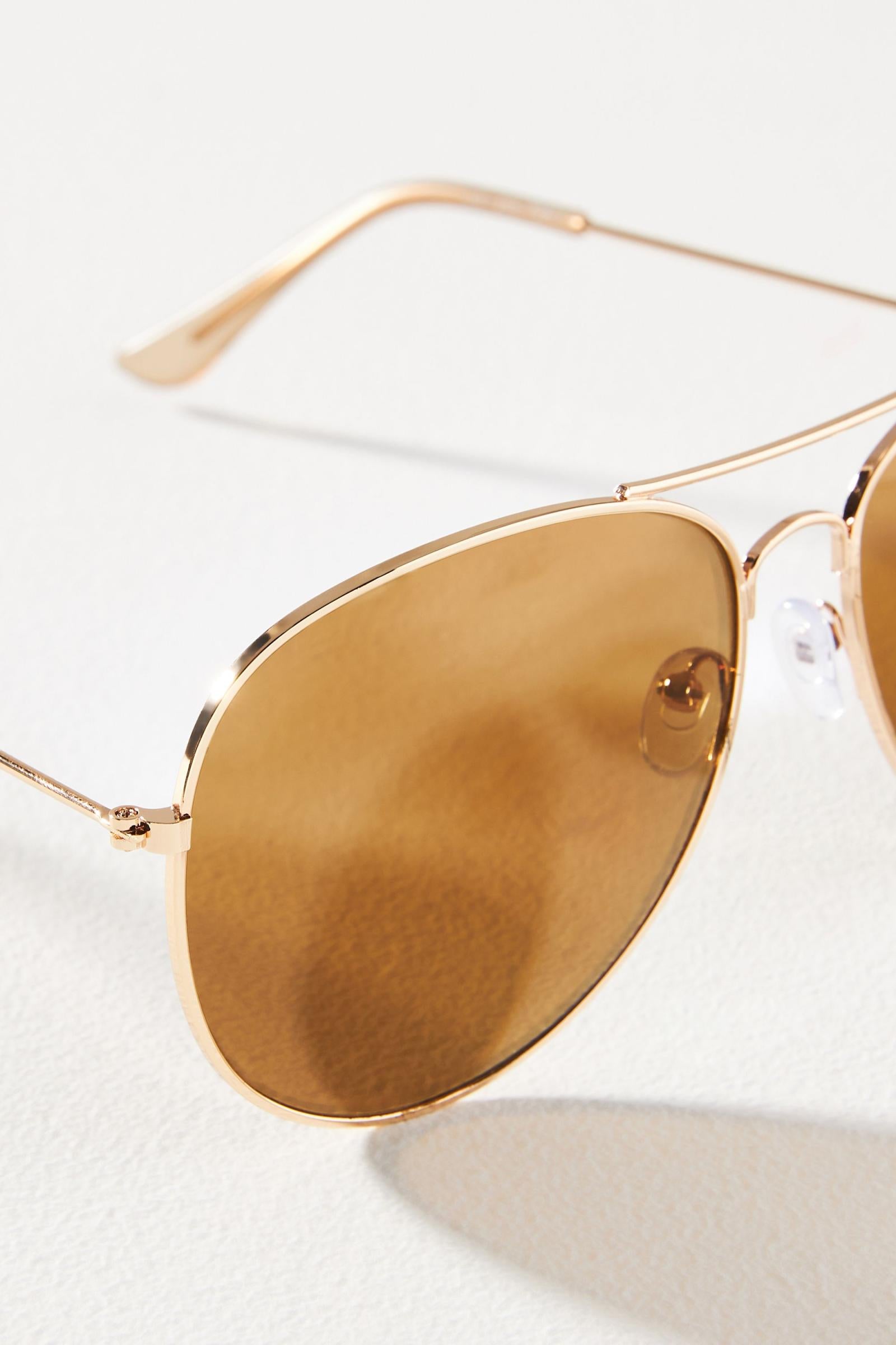 Tinted Aviator Sunglasses