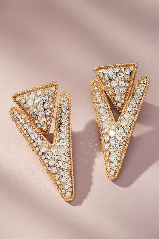 Pavé Arrow Drop Earrings