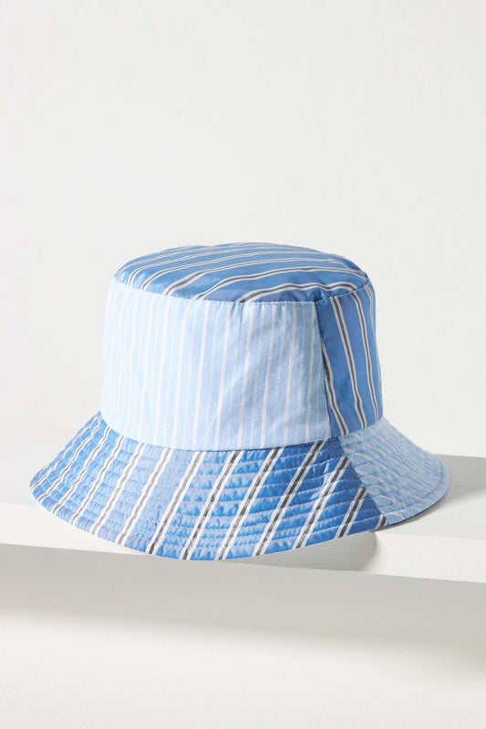 Cotton Pinstripe Bucket Hat