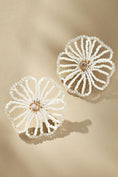 Load image into Gallery viewer, Medium Beaded Floral Post Earrings
