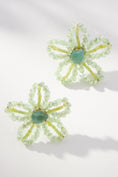 Load image into Gallery viewer, Extra Small Beaded Floral Post Earrings
