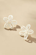 Load image into Gallery viewer, Extra Small Beaded Floral Post Earrings
