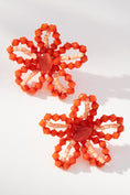 Load image into Gallery viewer, Extra Small Beaded Floral Post Earrings
