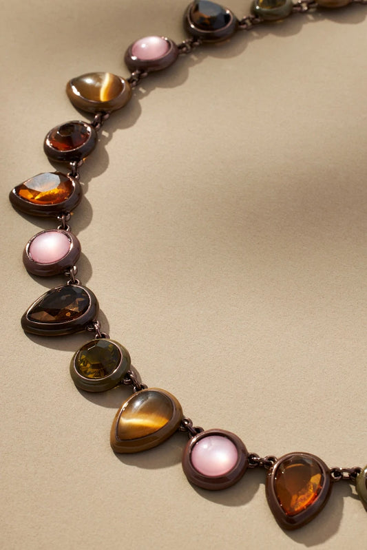 Colorful Enamel Gem Necklace