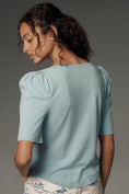 Load image into Gallery viewer, By Anthropologie Puff-Sleeve Henley Top
