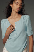 Load image into Gallery viewer, By Anthropologie Puff-Sleeve Henley Top
