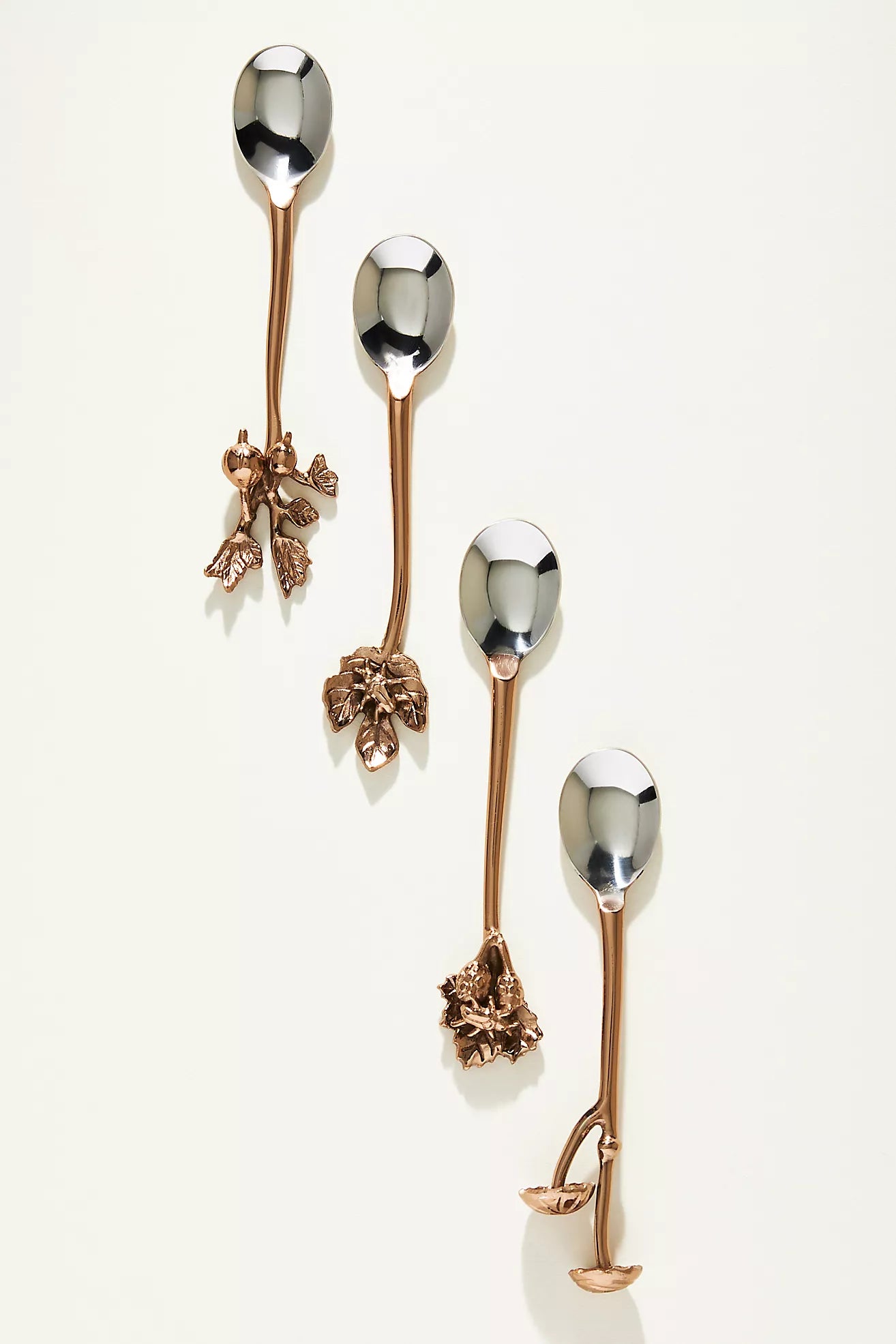 Foliage Teaspoons, Set of 4