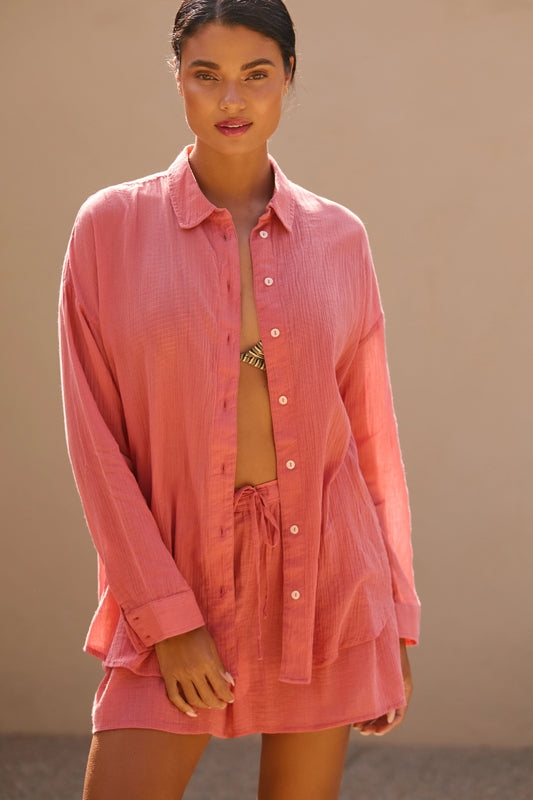 By Anthropologie Gauze Buttondown Shirt