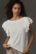 Load image into Gallery viewer, By Anthropologie Flutter-Sleeve Top
