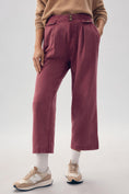 Load image into Gallery viewer, Pilcro Mid-Rise Pleated Crop Trousers
