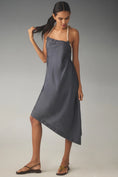 Load image into Gallery viewer, Let Me Be Rope-Neck Asymmetrical Denim Midi Dress
