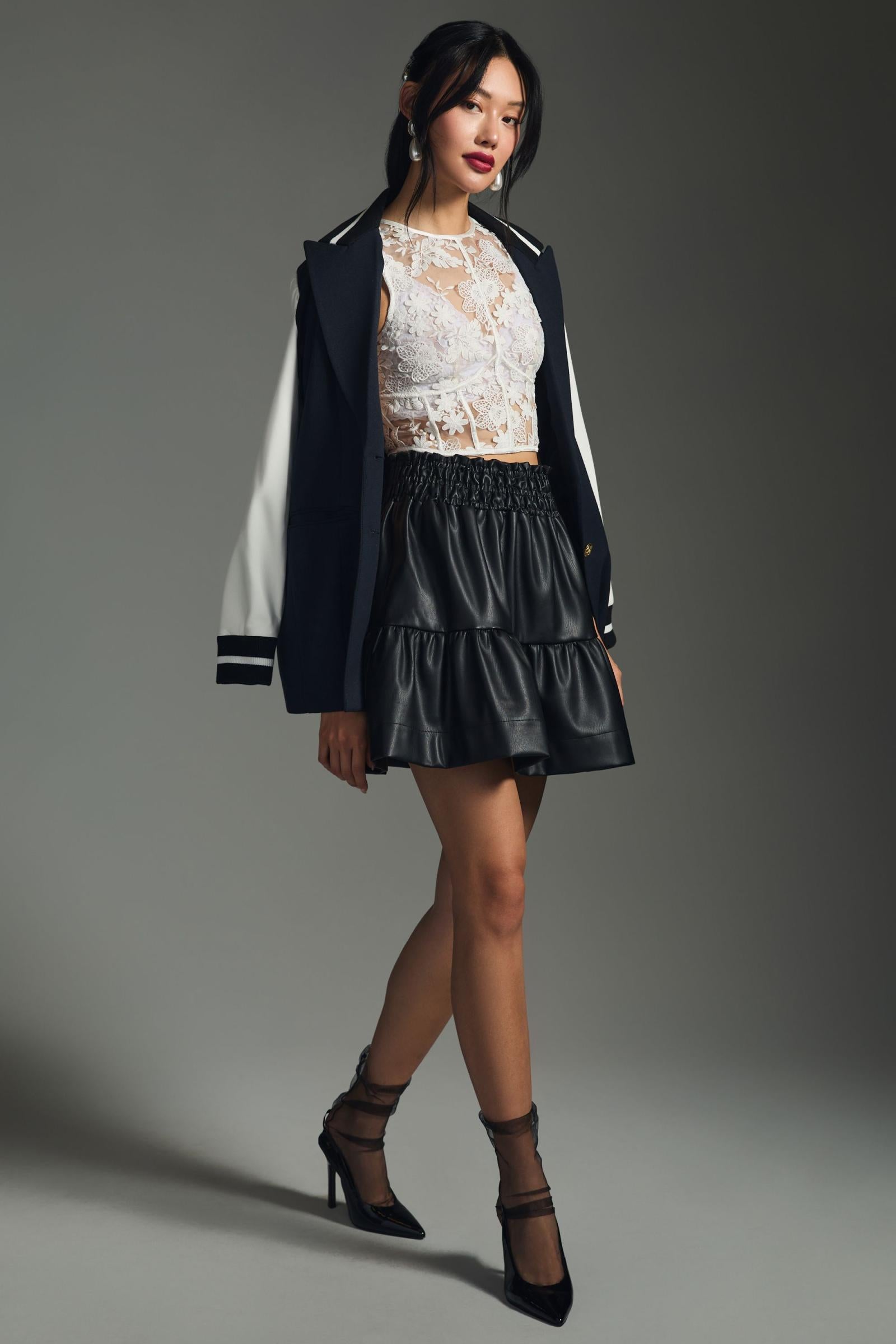 The Somerset Mini Skirt: Faux Leather Edition