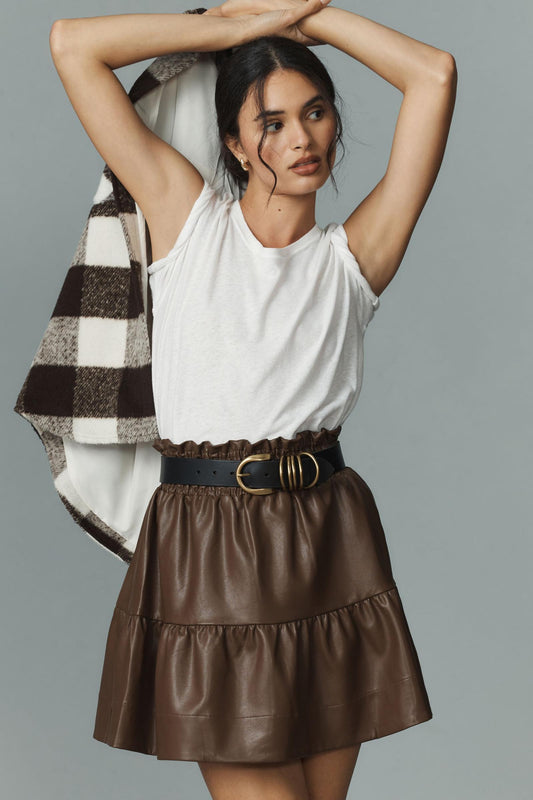 The Somerset Mini Skirt: Faux Leather Edition