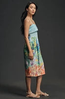 By Anthropologie Sleeveless Foldover Knee-Length Dress