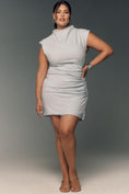 Load image into Gallery viewer, The Linen Maya Ruched Cowl-Neck Dress: Mini Edition
