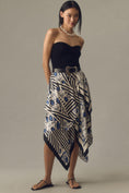 Load image into Gallery viewer, Maeve Silky Asymmetrical Midi Skirt
